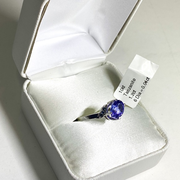 10K, Tanzanite, Coloured Diamonds, Ring (6.5) - Picture 9 of 10